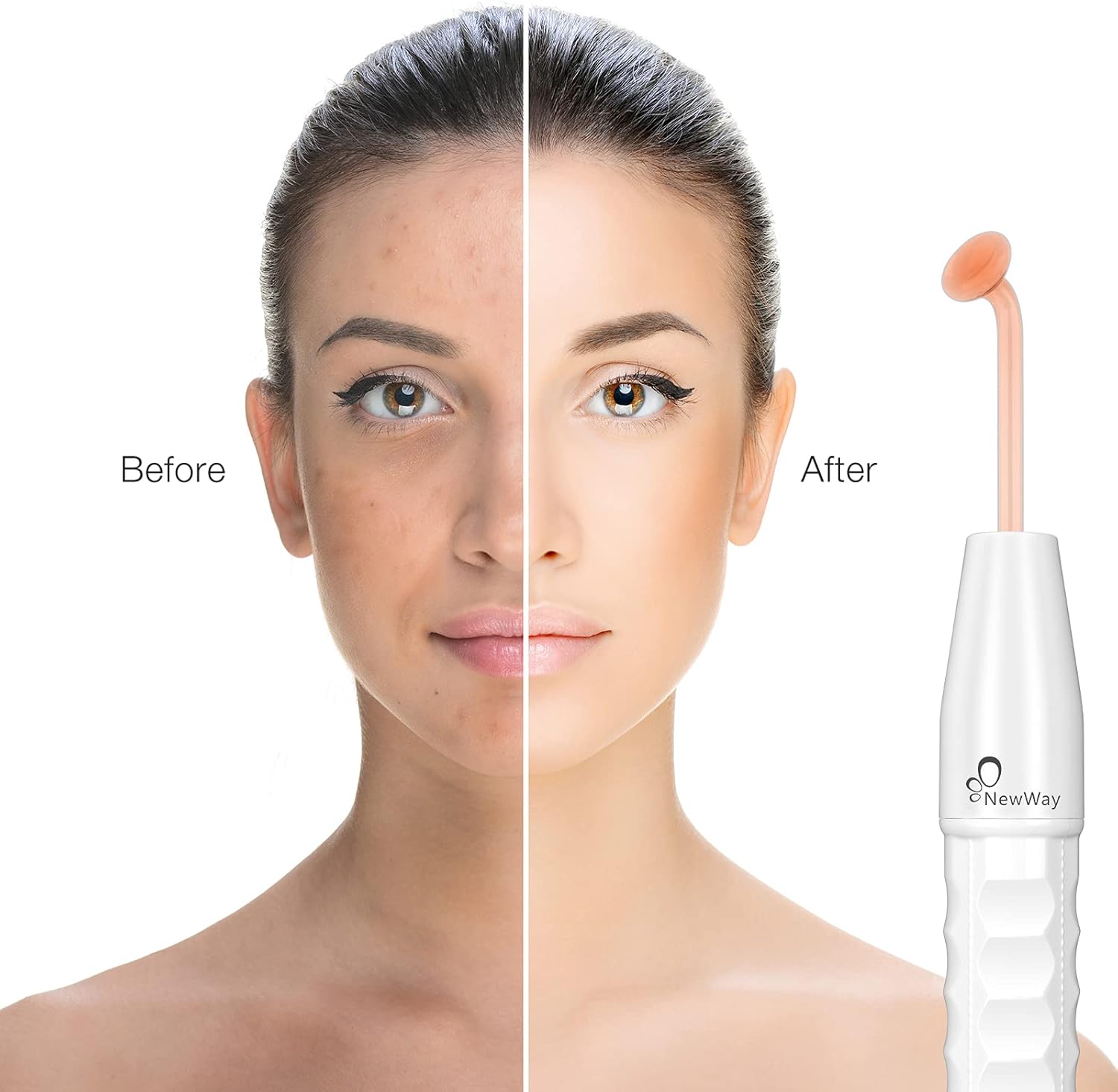 NewWay High Frequency Facial Wand Light Therapy Machine Neon for Skin Tightning/Hair Follicle/Facial Beauty Machine : Beauty & Personal Care