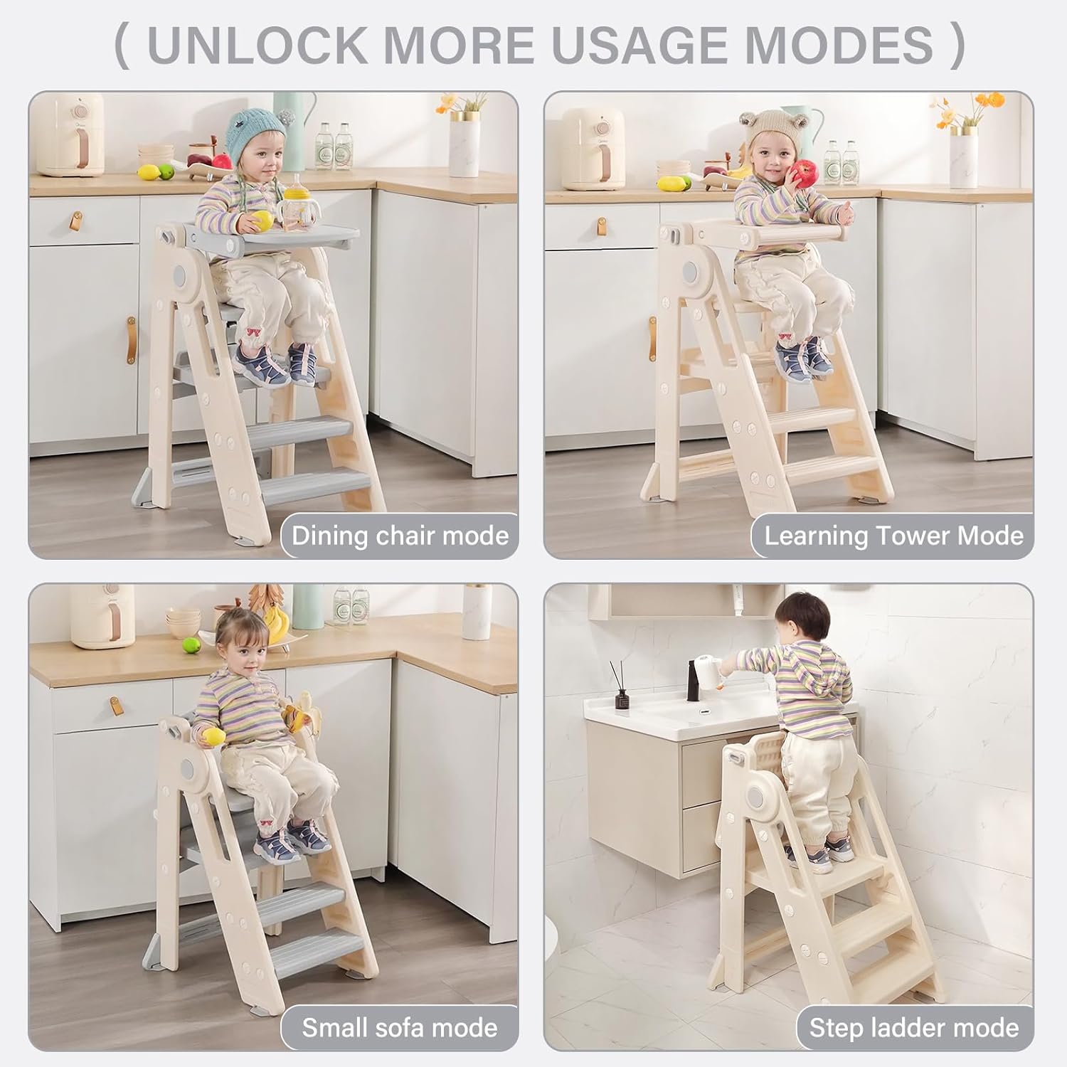 Tiita Children's Ladder Learning Tower, Multi-Functional Dining Chair