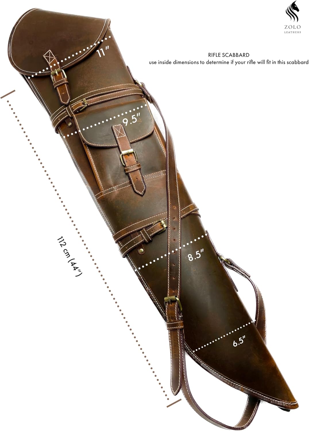 Cowhide Leather Holster Rifle Bag Unscoped Gun Cases Scabbard Rifle Sling Handmade Shotgun Case Hunting Case Scoped & Unscoped