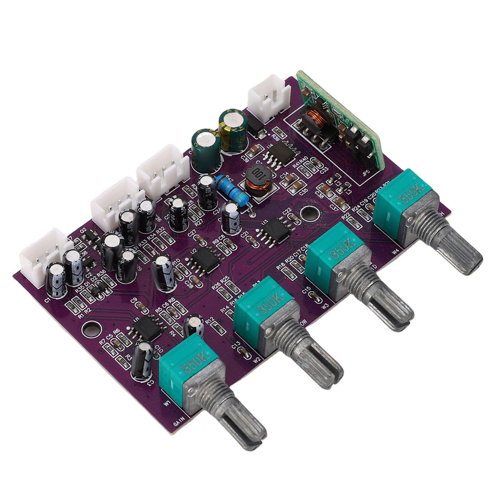 Placa de Preamplificación, Preamplificador HiFi NE5532 con Función de Silencio, Ganancia de 14 DB, Equipo de Sonido para Audiófilos