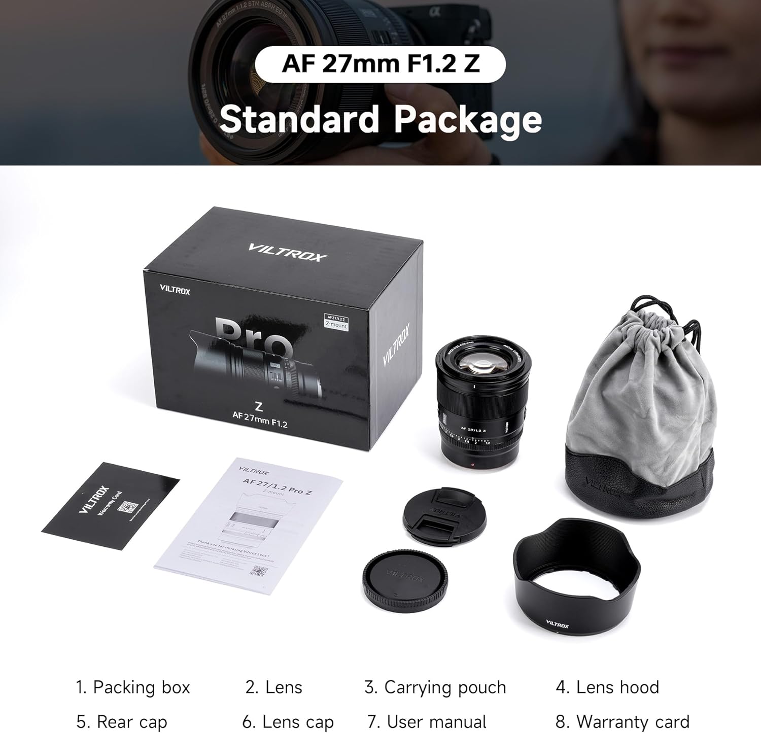 Diagram illustrating the dust-proof and splash-proof design of the lens