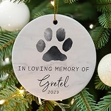 Touber Personalized Memorial Ornament for Loss of Pet, Sympathy Gift for Dog Bereavement, in Memory of Dog, Christmas Pet Loss Ornament