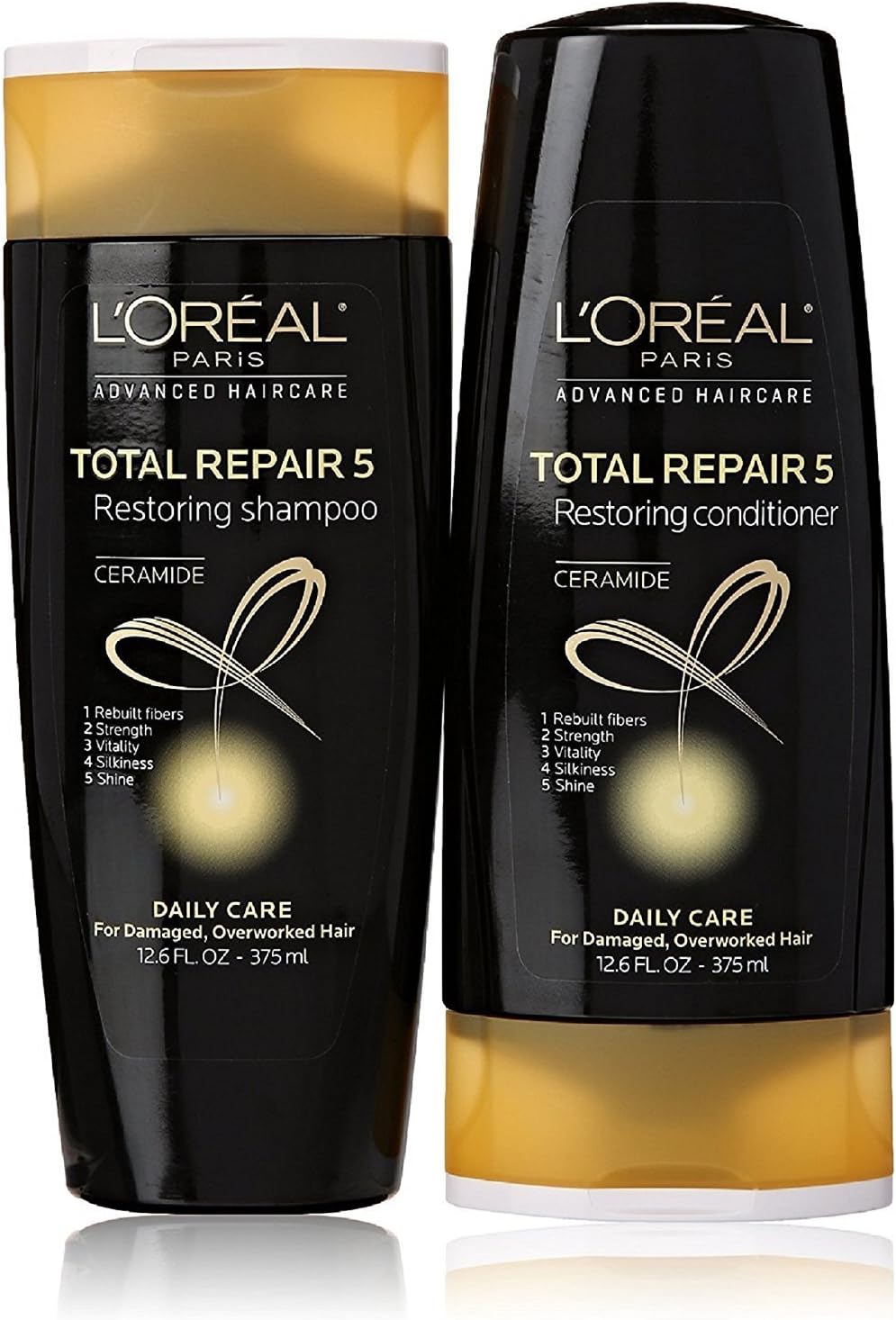 L’Oréal Paris L'Oreal Total Repair 5 Shampoo and Conditioner 12.6 Ounce Each Packaging May Vary