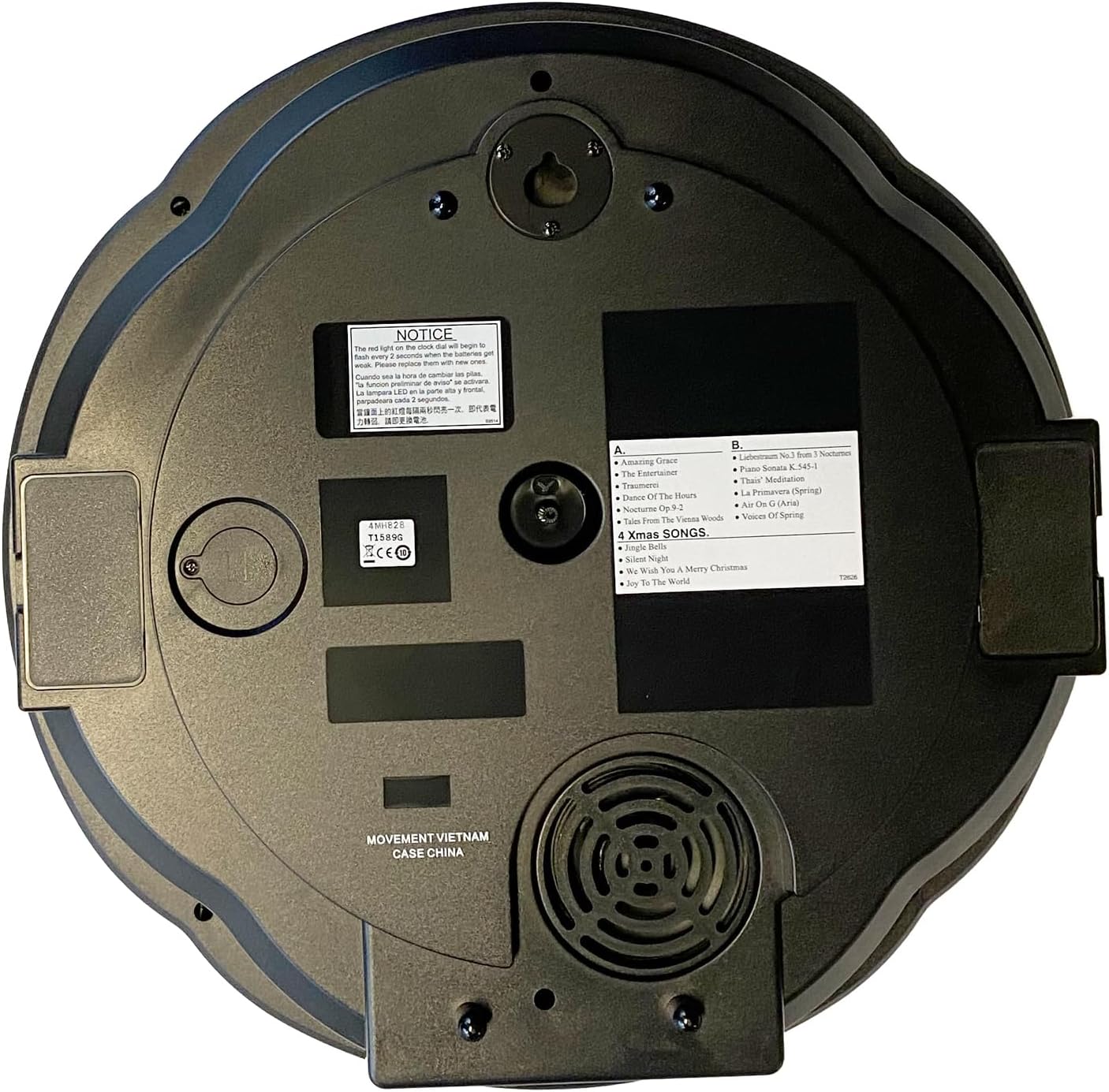 Rhythm Clocks "Woodgrain Blossom Magic Motion Clock 4MH828WD23