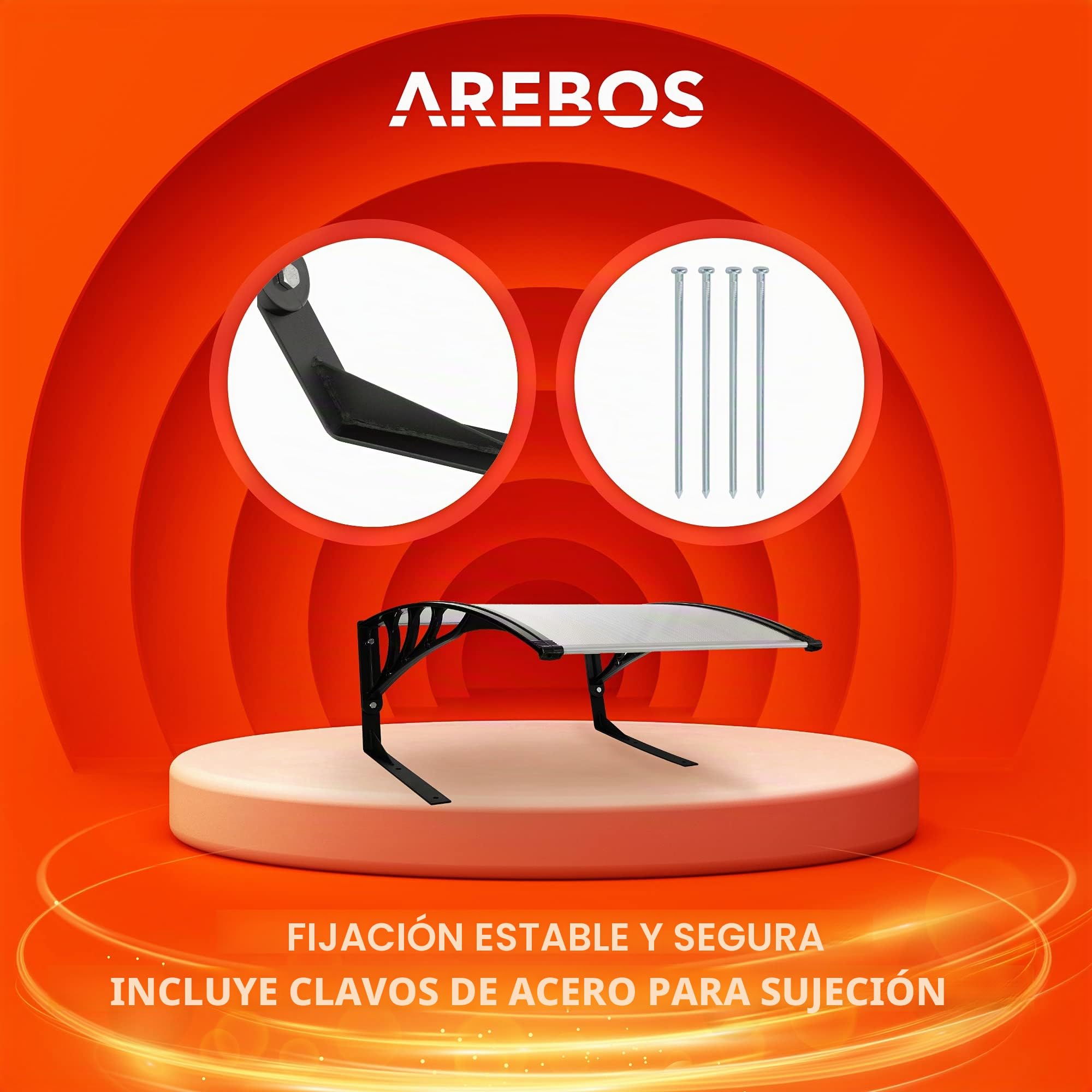 Arebos Garaje Robot cortacésped | Tamaño 102 x 79 x 46 cm | Resistente a la Intemperie + protección UV | con pies de Metal | Incluido el Material de Montaje