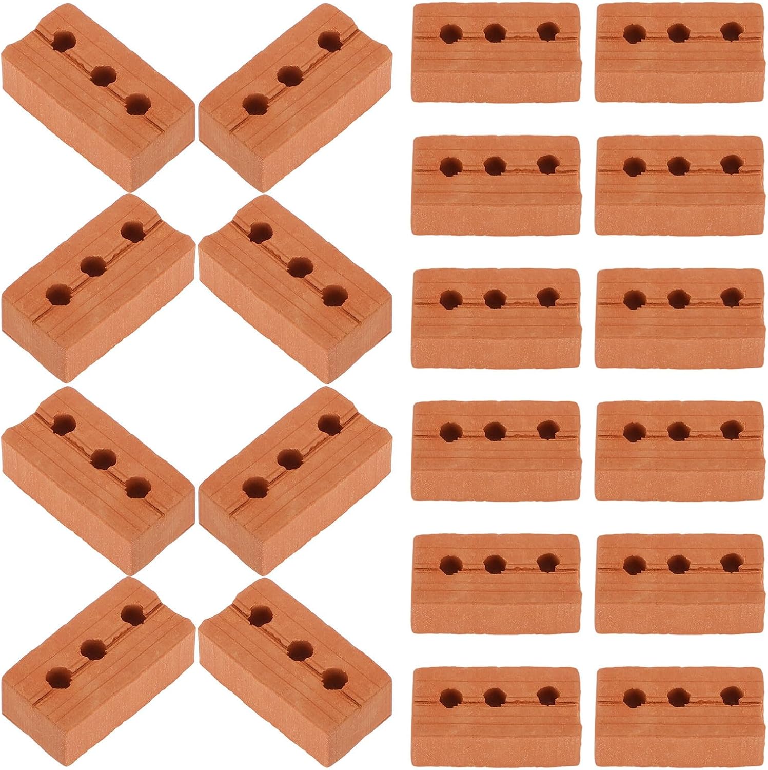 50pcs Miniature Realistic Fake Bricks for DIY Crafts