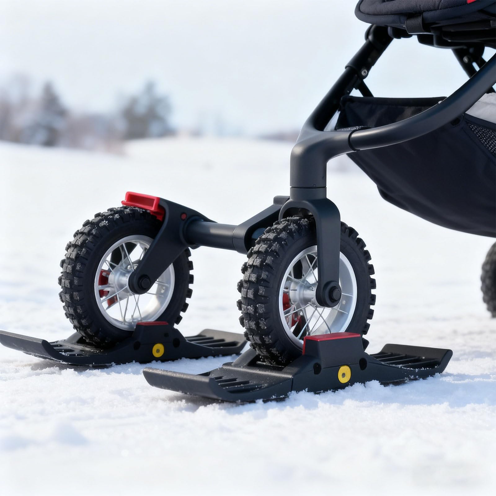 Adaptateur universel pour pneus étroits, poussettes, vélos, durabilité, matériaux, sports d'hiver, indispensable, adaptateur sûr pour ski de neige
