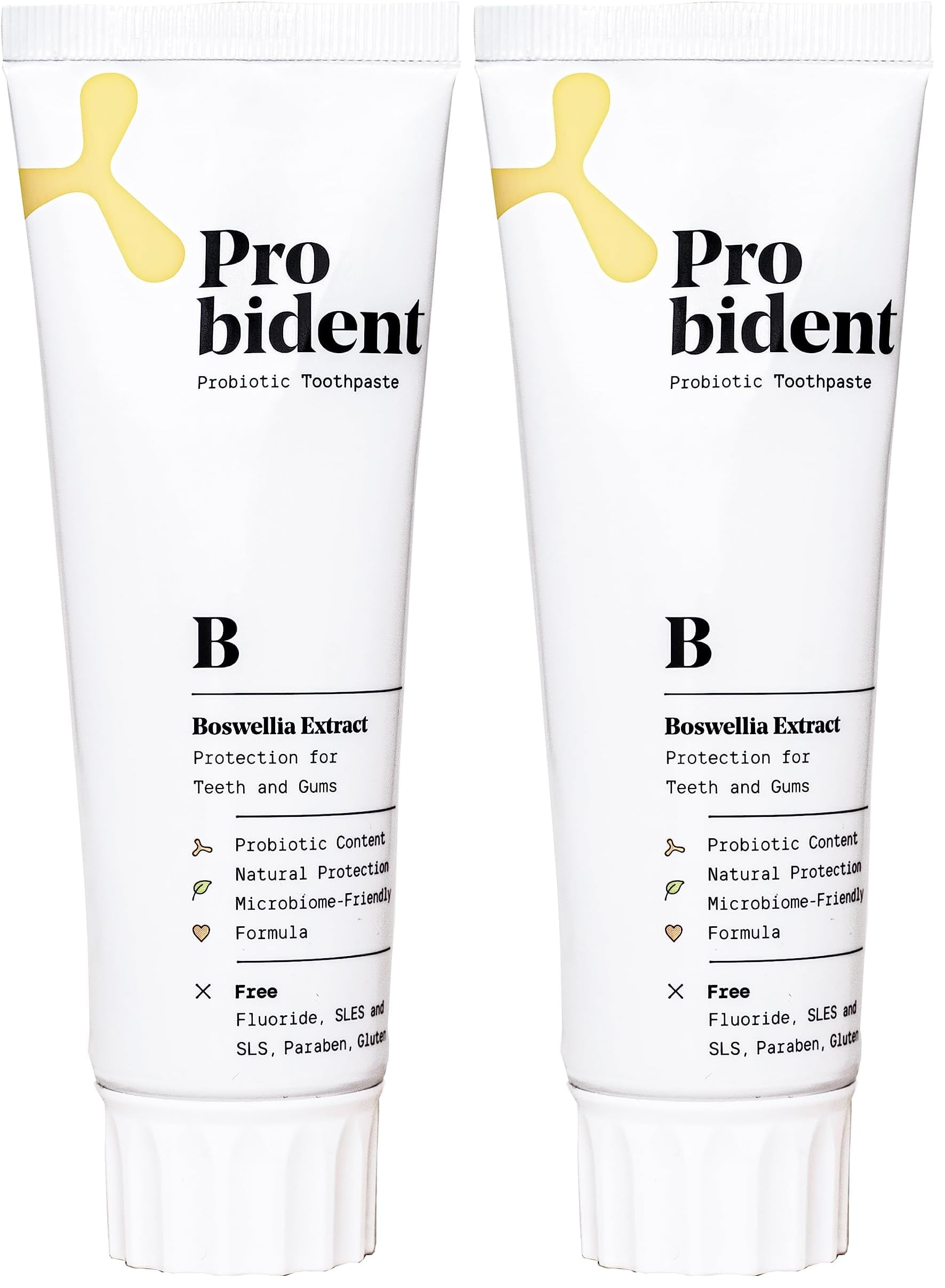 Probident Aktif Probiyotikli Florürsüz Akgünlük Özüt İlaveli Doğal Diş Macunu 75mL (2 paketi)