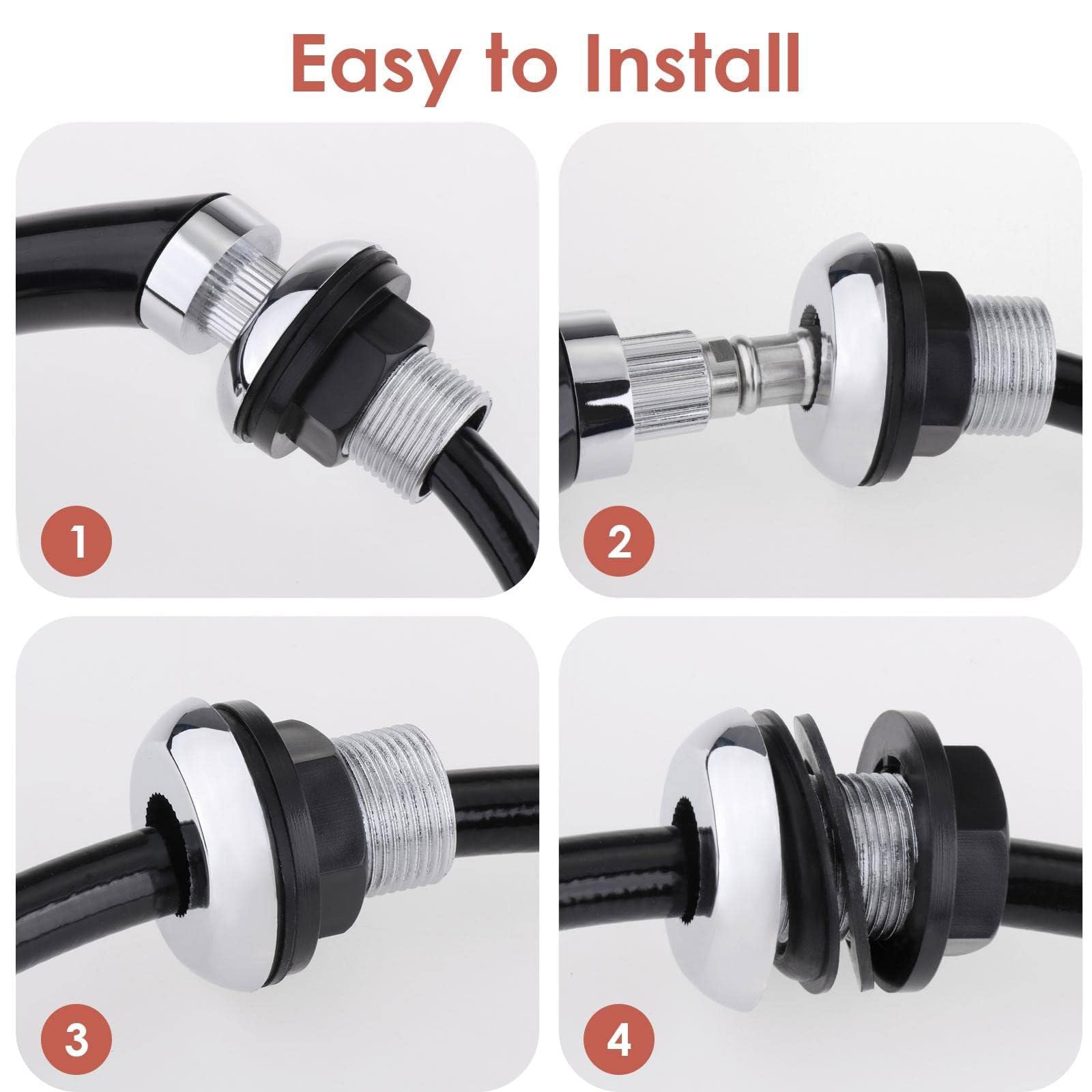 Cabezal de ducha con manguera para champú, cuenco de cama, conector de grifo de fregadero de fontanería profesional para lavar y ducharse sin esfuerzo en casa