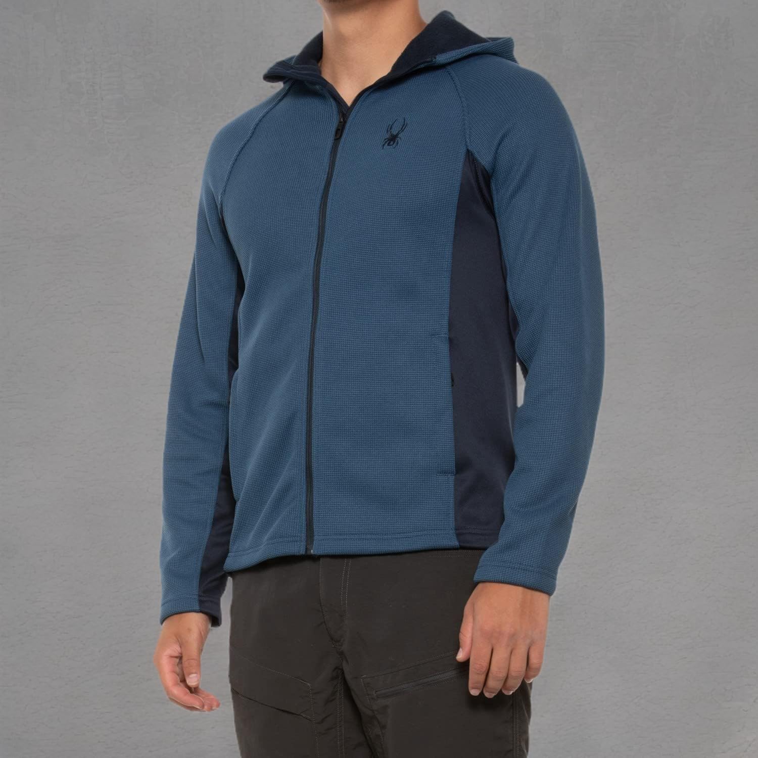 Spyder Men's Constant Full Zip Hooded Jacket, Marlin, Medium