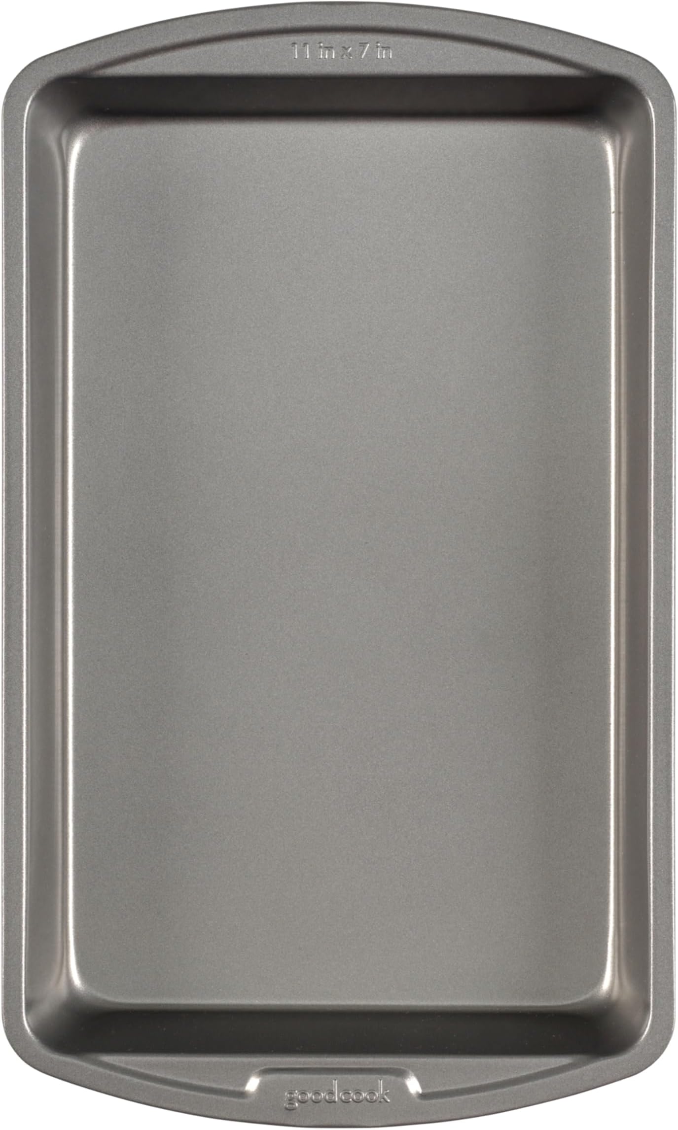 Good Cook Everyday Baking Pan with Scratch-Resistant Metal-Utensil Safe Nonstick, 7 x 11-Inch, Gray
