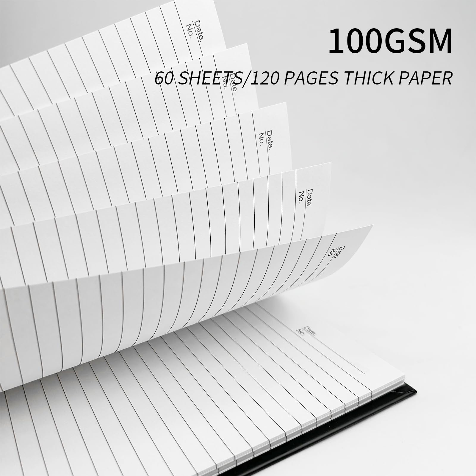 Rinrda Taccuino a spirale, a righe, 21,6 x 28 cm, confezione da 4 quaderni a righe da 7 mm, copertina rigida, 120 pagine, 100 g/m², copertina rigida, per scuola, ufficio, studio e appunti (quaderno