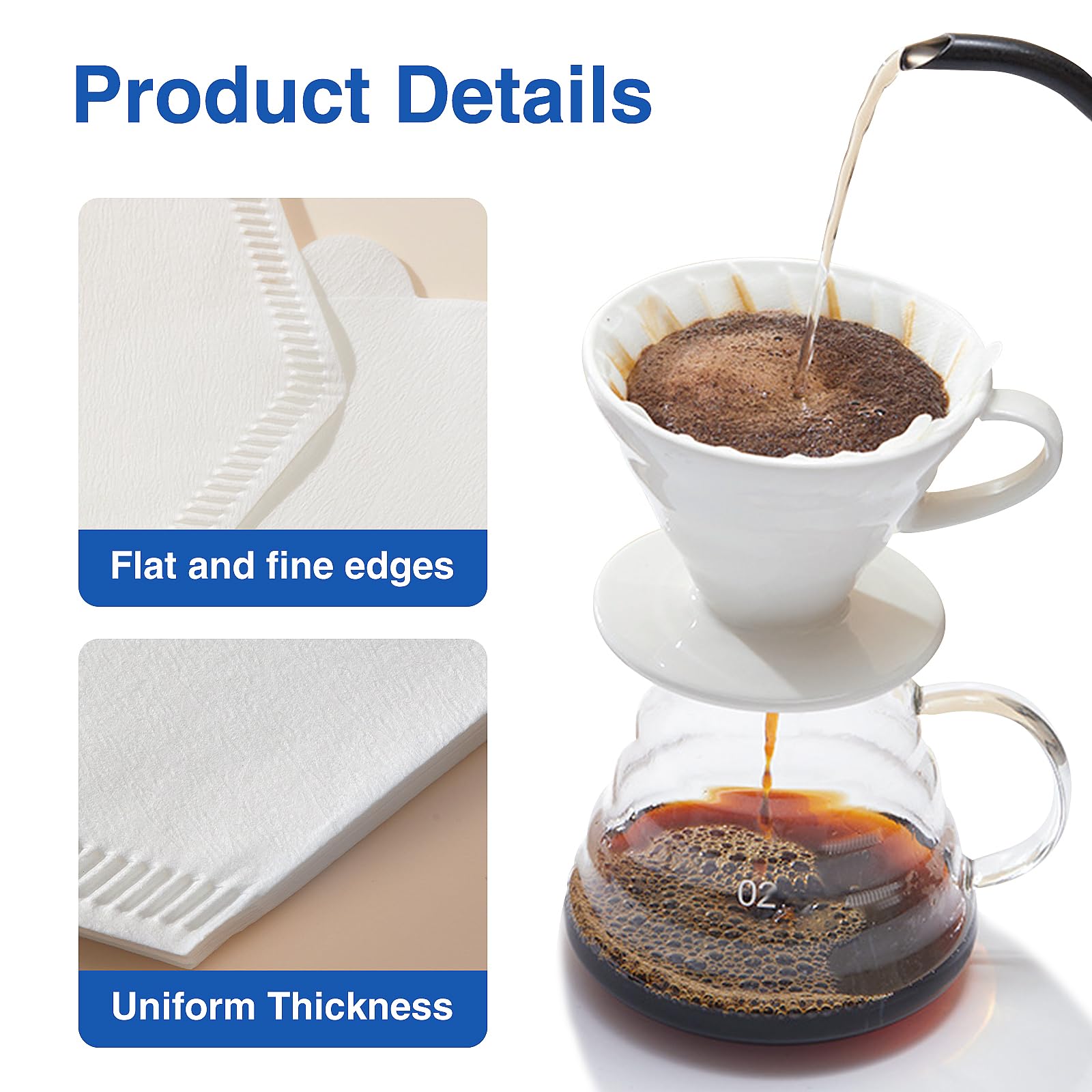 Braune Einweg-Kaffeefilter 9,5 Cm Rund - 200 Stück Für Kaffeemaschine, Camping & Büro
