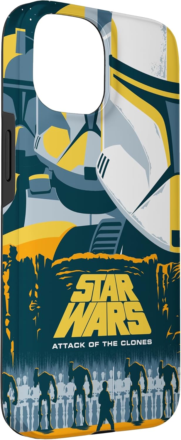 iPhone 15 Star Wars Attack of the Clones Illustrated Movie Poster Case