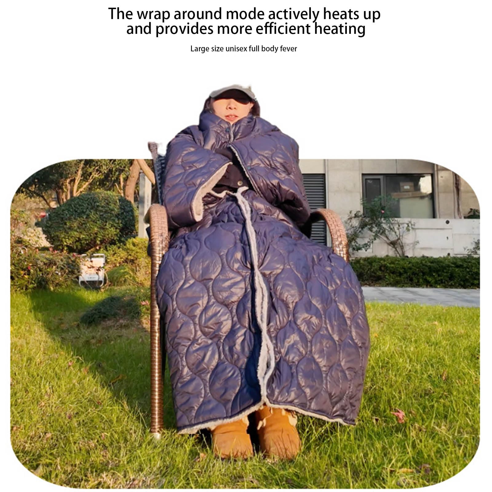 Manta térmica impermeable para mochileros con 3 enfoques de temperatura, plan denso de seguridad, 160 x 70 cm, almohadilla térmica eléctrica transportable para exteriores