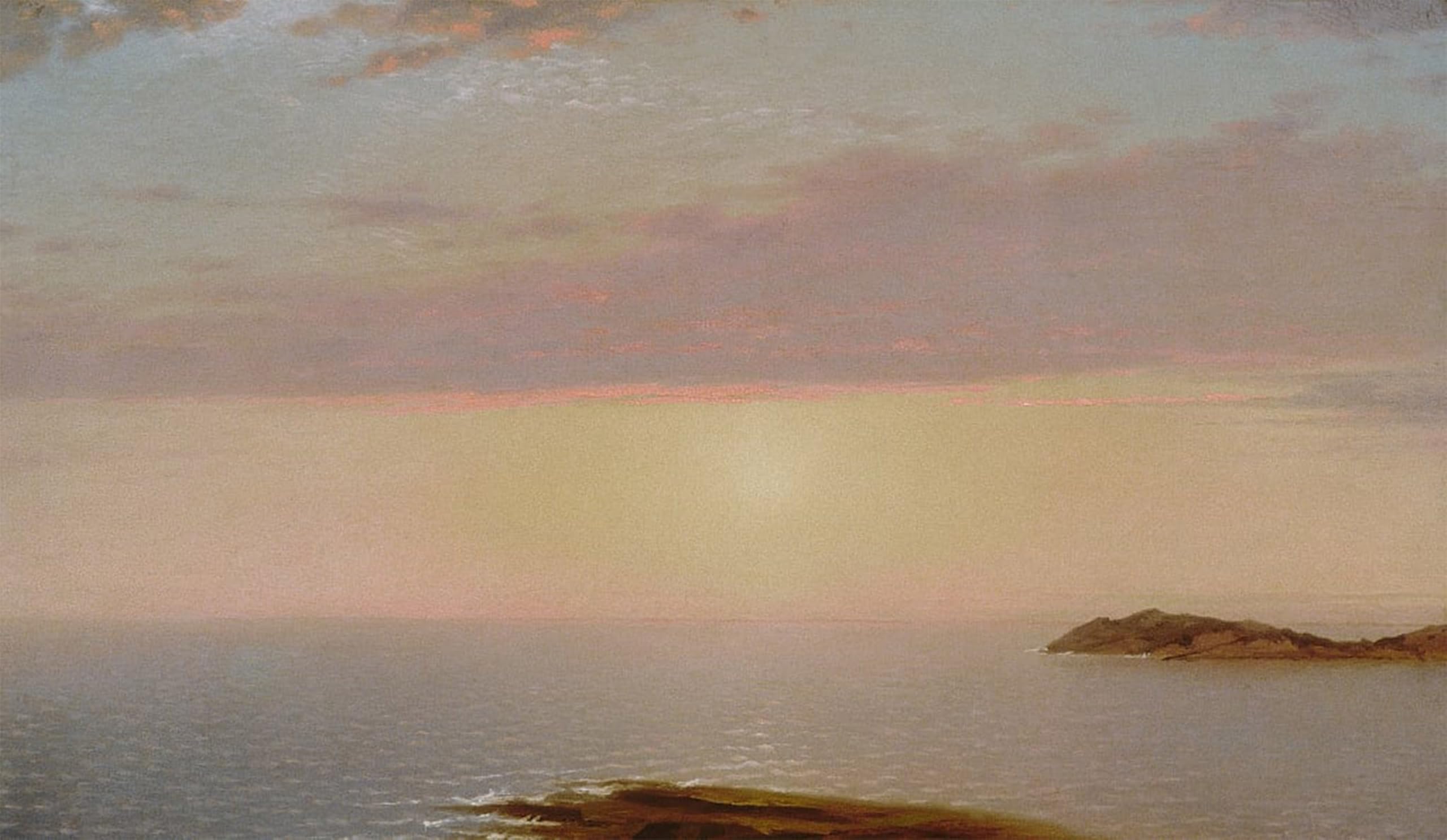 POSTERIIk Famous Animal Posters Vintage Picture Sunset by Frederick Kensett Modern Wall Decor for Home Decor 60x90cm
