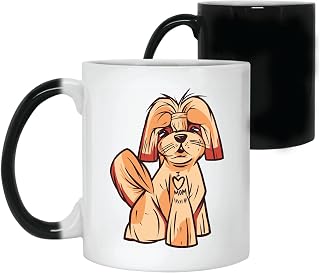 Gift for Pet Lovers I Love Mom Dog Tattoo Design for Mom 11oz 15oz Color Changing Mug