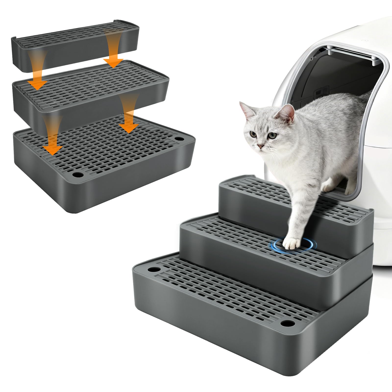 Rampe litière chat pour soulager les articulations des chats âgés