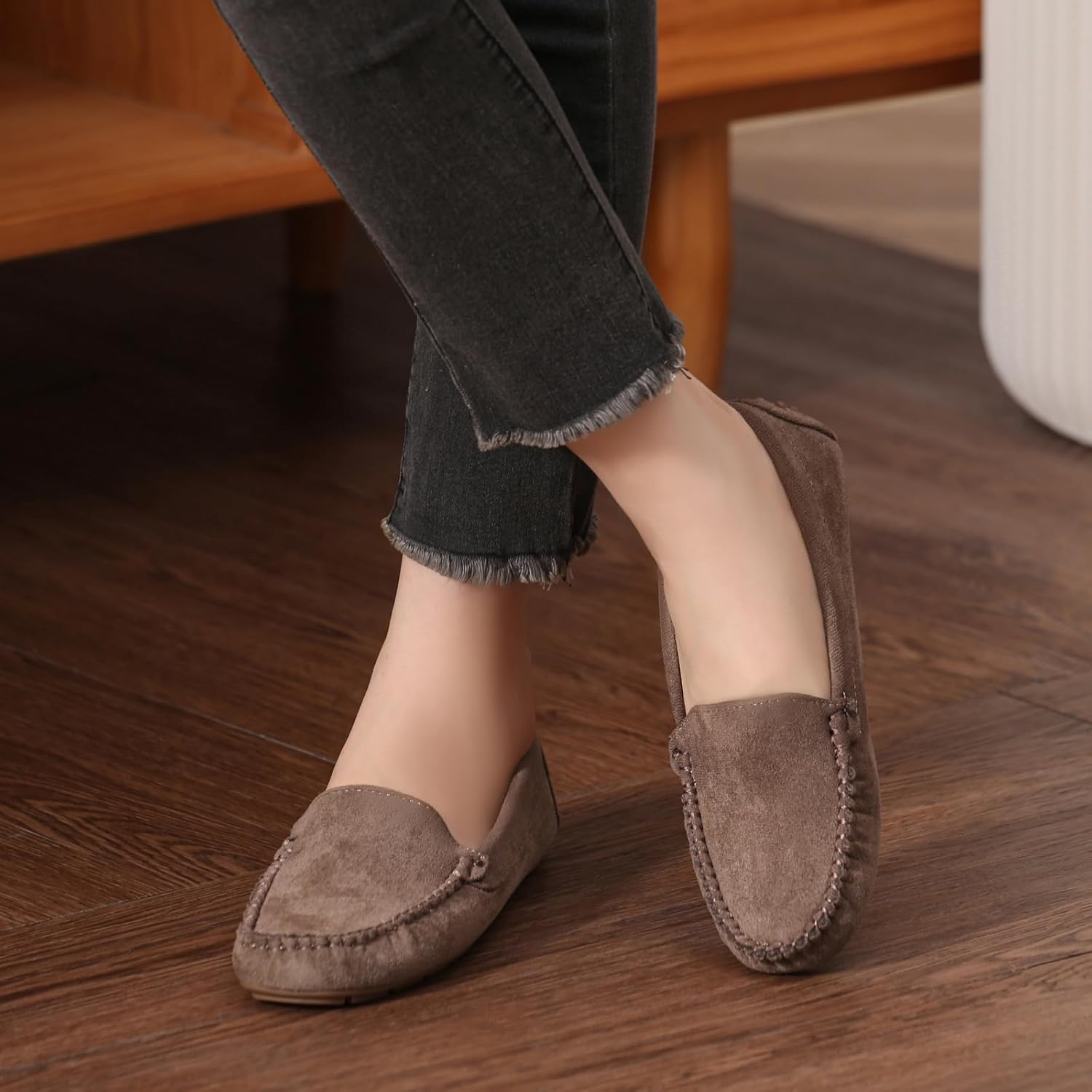Bernal Women's Non-Slip Penny Loafers - All-Day Comfort Flat Driving Shoes for Work Office & Casual Walking