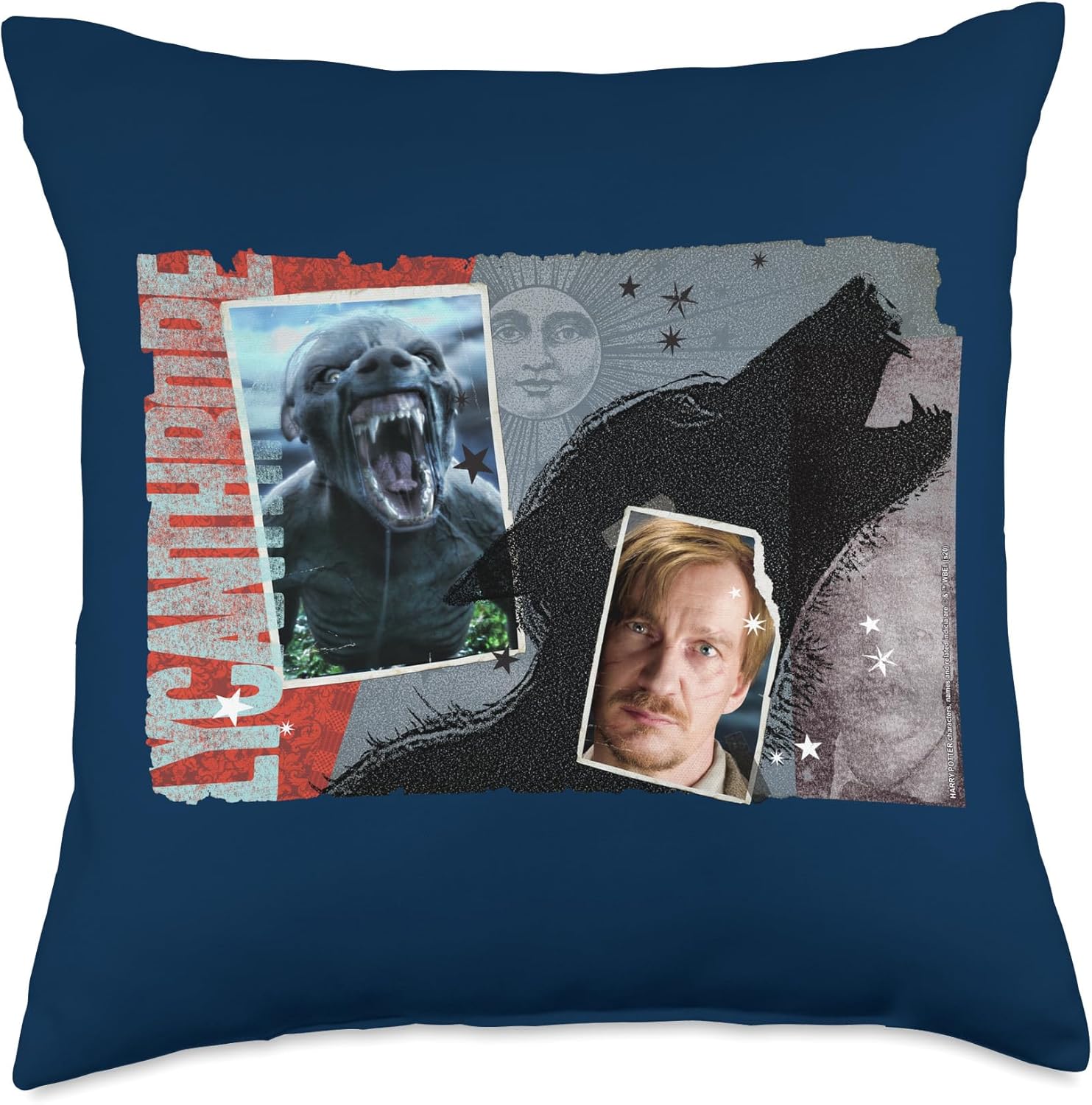 Harry Potter Lycanthrope Professor Lupin Collage Throw Pillow