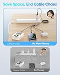 SUNGUY USB C Câble 5FT/1,5M, 3 en 1 Cord multichargeur QC3.0 USB à USB-C Câble avec 3 Ports de type C Nylon tressé pour i-Phone 17/16/15 Series, Galaxy S25 S24, Huawei, Google, Honneur, LG, Comprimés