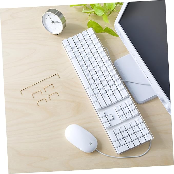 Holibanna - Juego de cables de acero para estabilizador de teclado mecánico, recambio de eje satélite, dorado miniatura 9