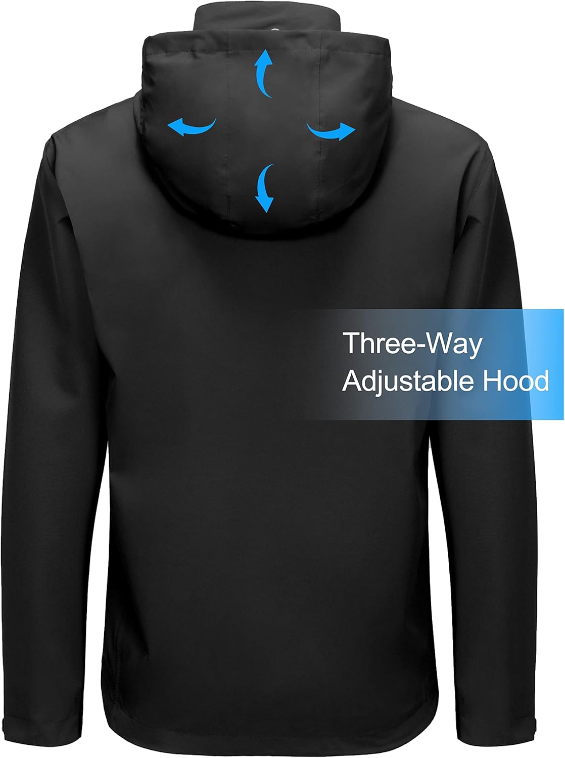 Little Donkey Andy Mens Waterproof Rain Jacket Lightweight Windbreaker Hooded Jacket Packable Raincoat for Outdoor Hiking - Image 2