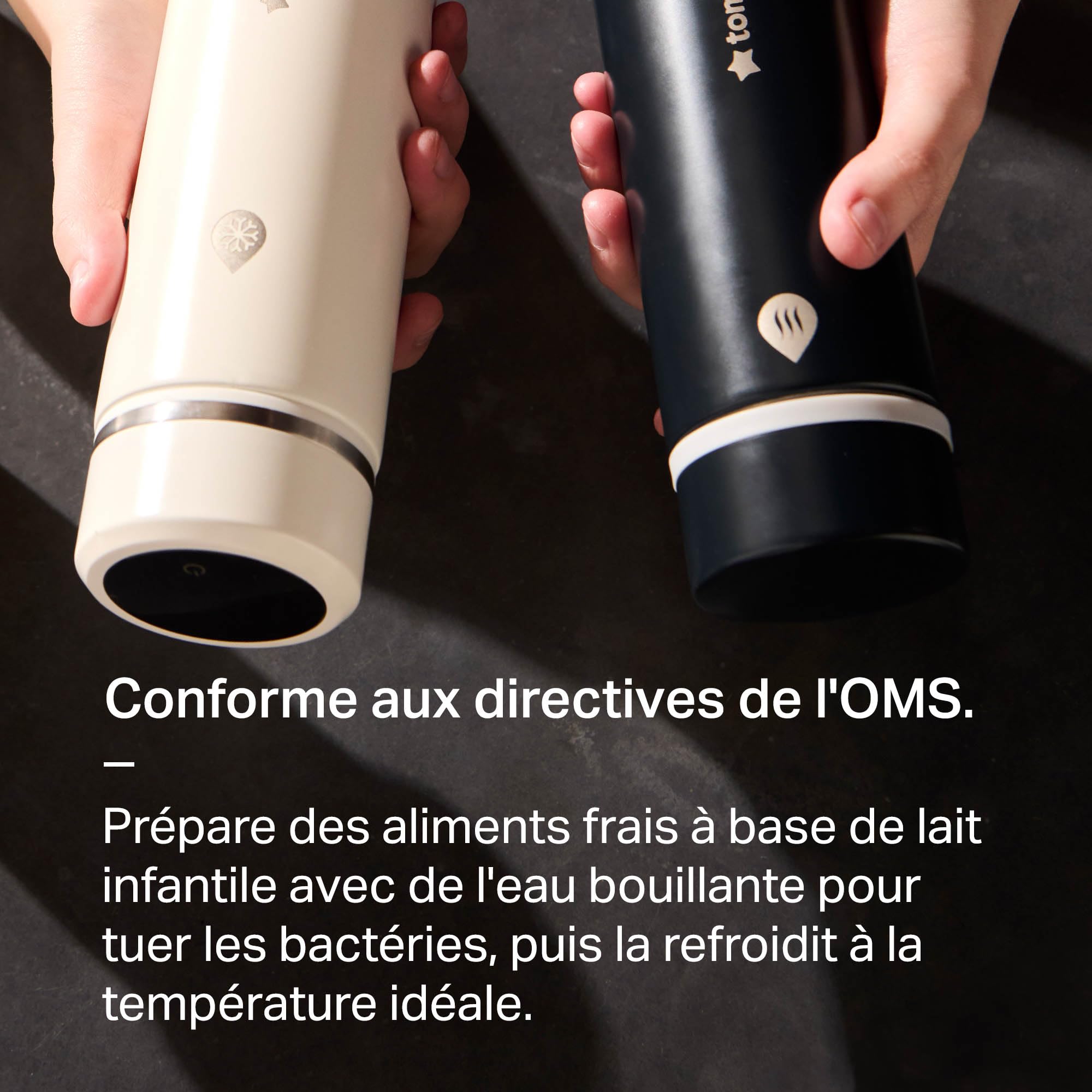 Tommee Tippee PrepGo Kit Préparateur, refroidit le lait infantile à la bonne température en 2 minutes, Perfect Prep portable, gourde chaude et froide avec affichage de la température