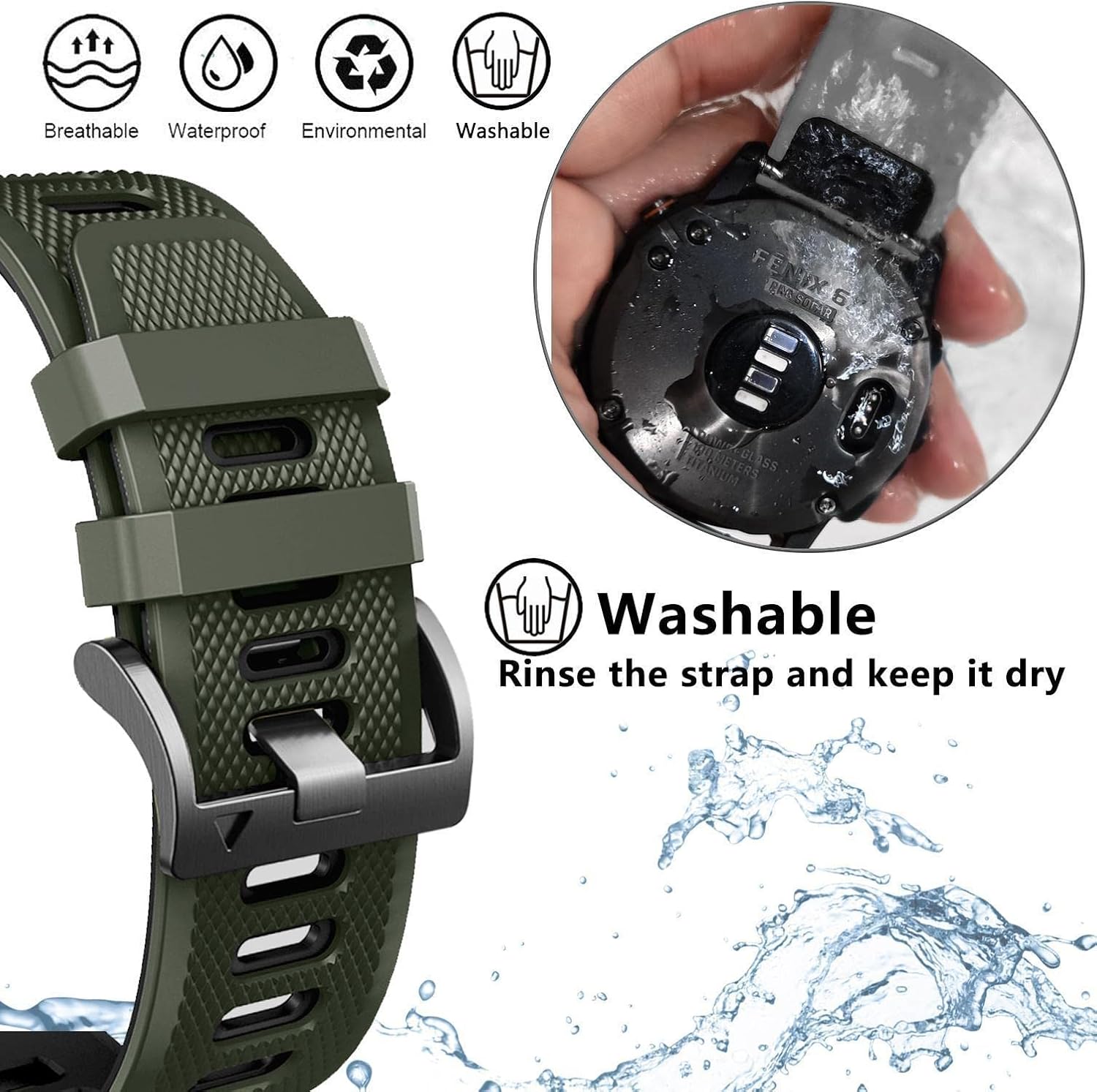 abanen for garmin forerunner 955 fenix 7 epix 2 fenix 6 fenix 5 silicone watch bands soft sport skin friendly waterproof wristband strap for