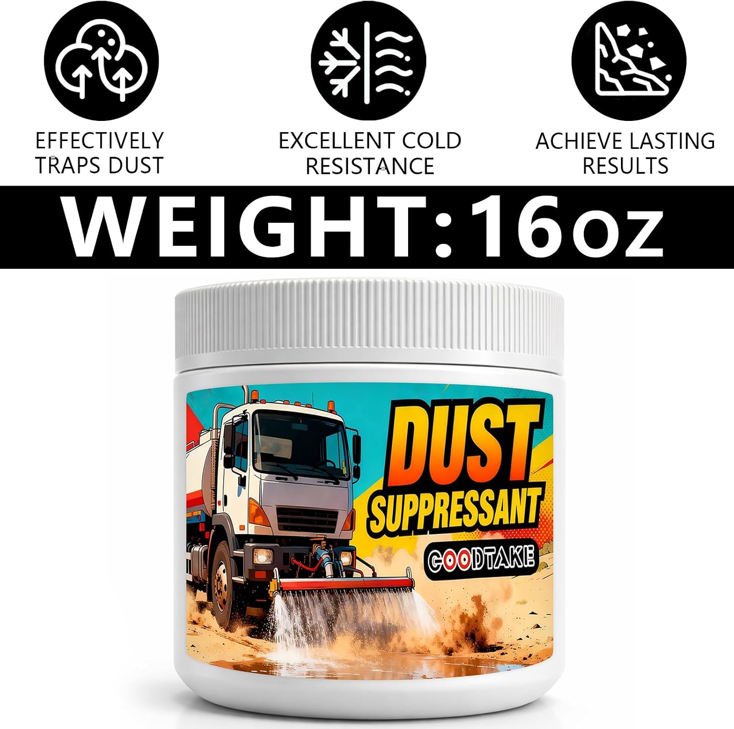 GOODTAKE Professional Eco-Friendly Dust Control Liquid - Ready-to-Use, Non-Toxic Formula for Construction Sites, Mining Haul Roads & Stockpiles