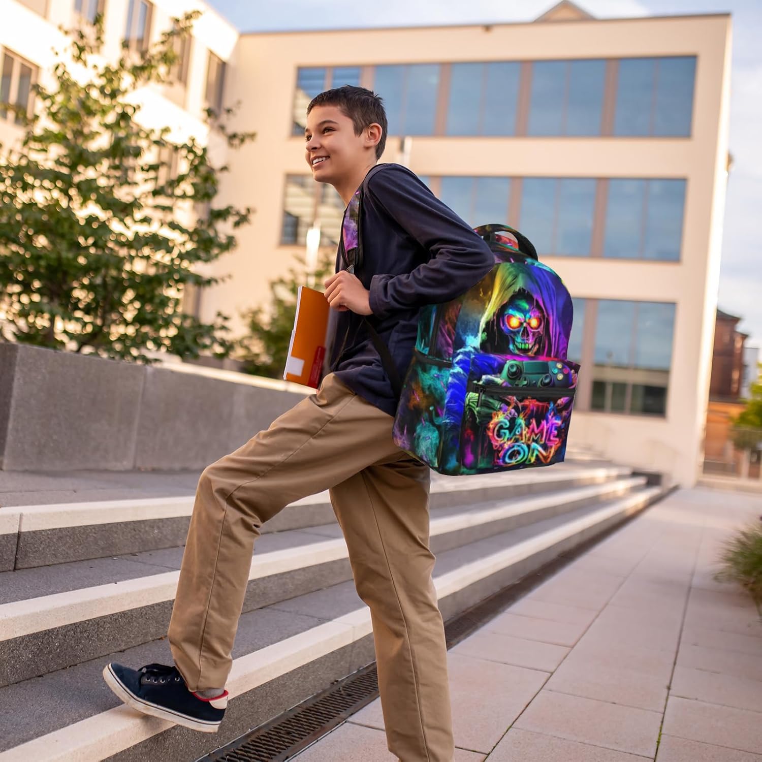 Gaming School Backpack for Boys Game Boys Backpack for Kids Children Teens Elementary Middle School Students Ages 6-18 Video Game Bookbag Travel Back Pack - Image 6