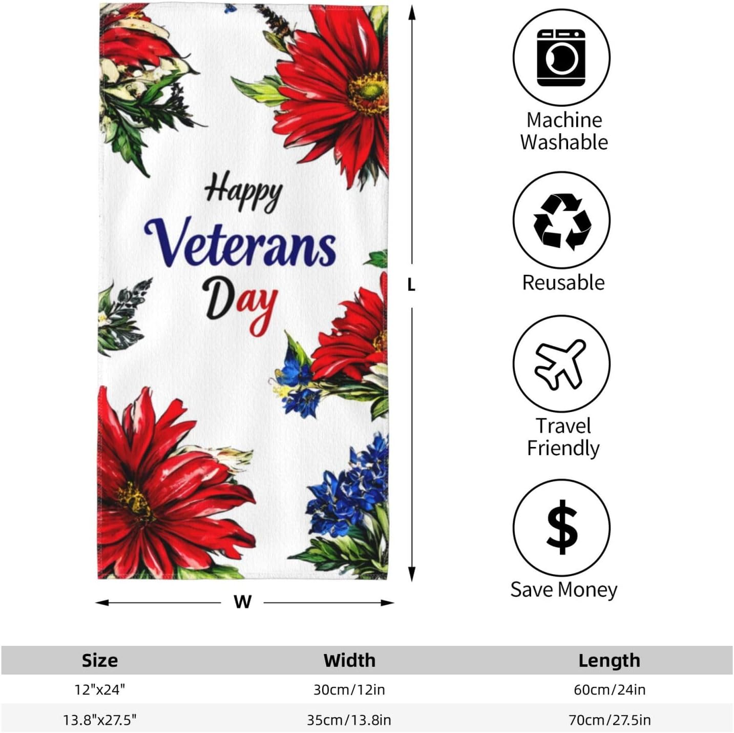 Happy Valentine's Day Print Hand Towels for Kitchen, Decorative Bathroom Towels Decor Farmhouse Cute for Men Women Gifts