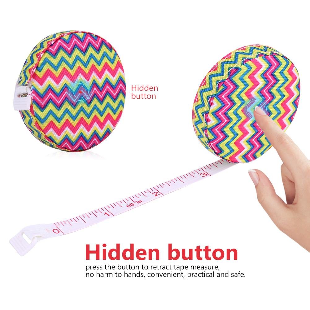 Soft Tape Measure Retractable MeasuringTape Measure for Body, Retractable Measure Tapeline Ruler for Cloth Sewing Tailor Fabric Crafts, 60 inch Retractable Measuring Tape