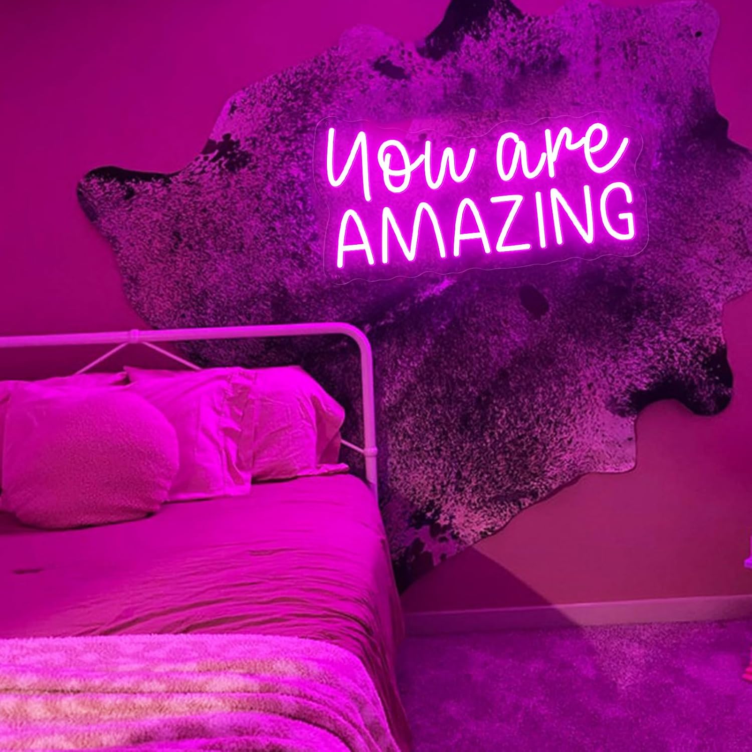 Pink You Are Amazing Neon Sign for Wall Decor, Timed Dimmable LED Neon Lights Signs for Girls Bedroom Party Classroom Wedding Decoration, Christmas Birthday Gifts,USB Power 15x7.6 Inch