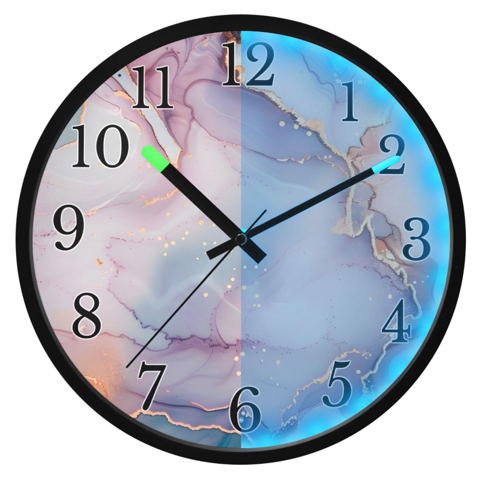 Horloge murale silencieuse phosphorescente : finis les bruits nocturnes