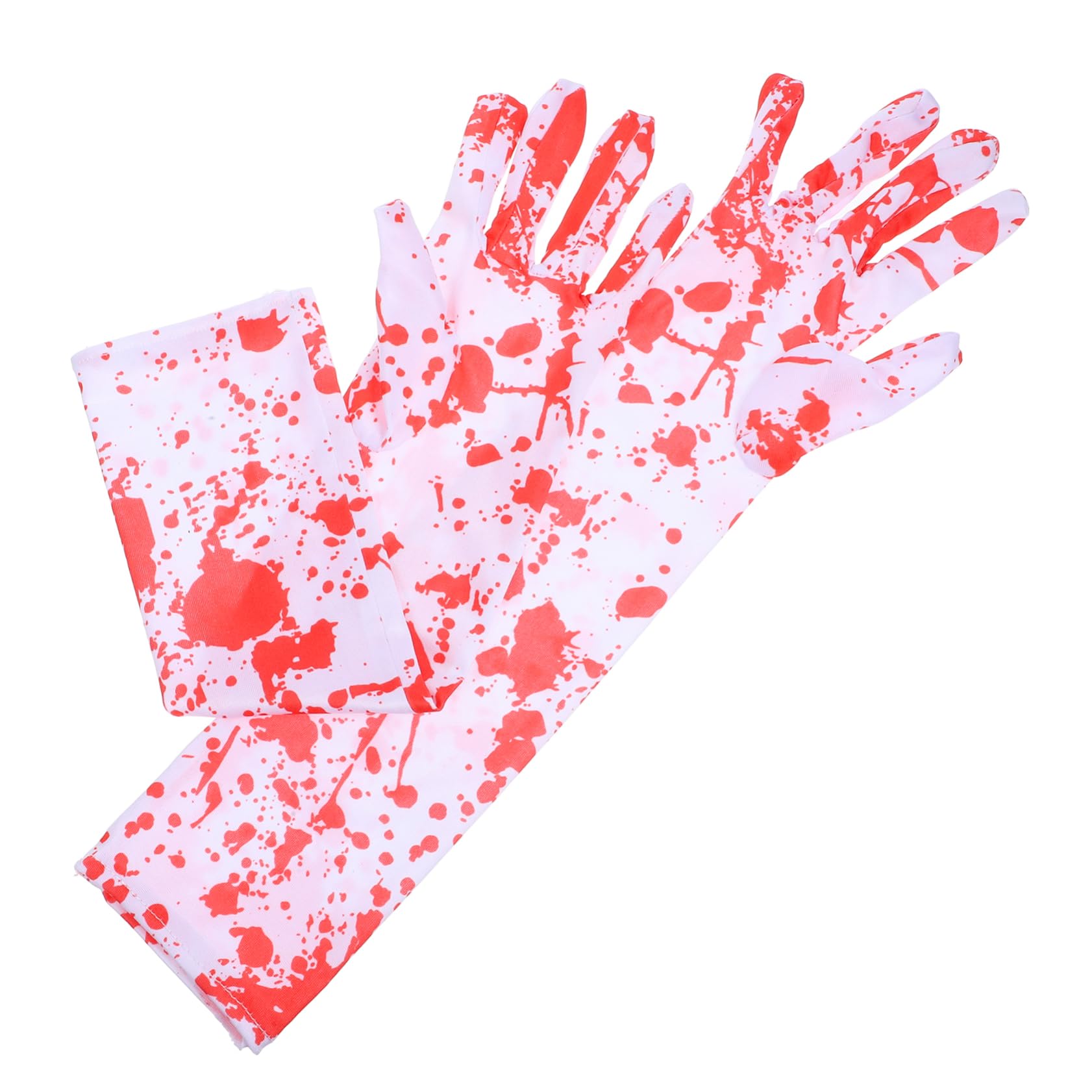 ibasenice Halloween Gloves Blood Stains Gloves Bloody Gloves for Cosplay Party Halloween Costumes