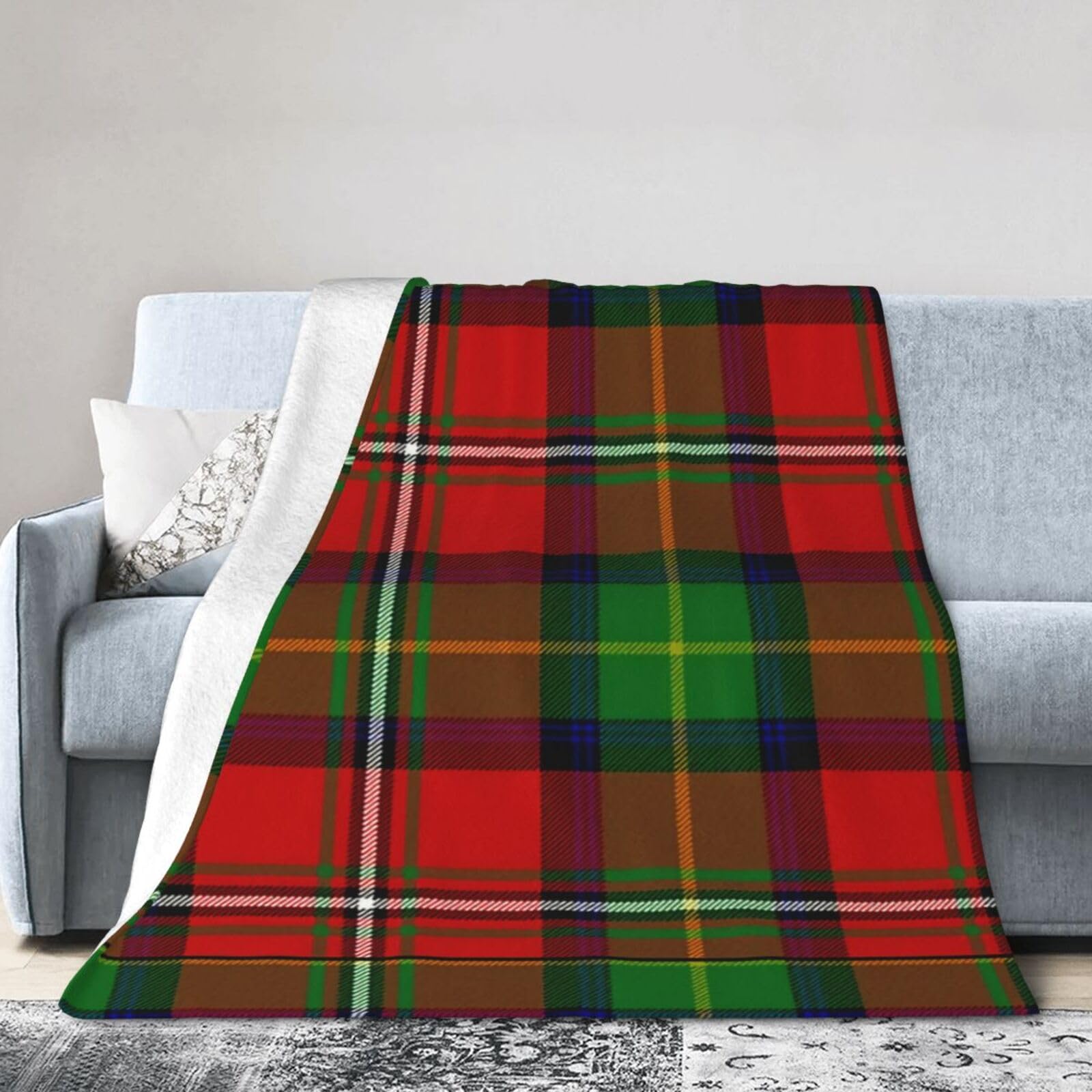 ERTDFXCV Clan Boyd Tartan Blanket 50"x40"
