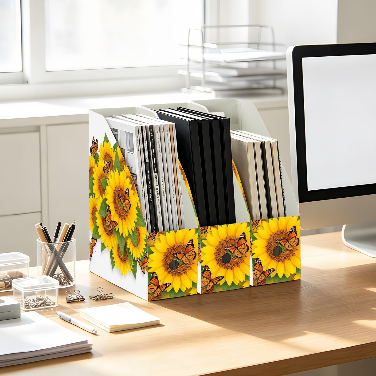 Portariviste classico bianco girasole per lettori