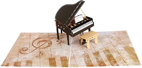 Miniatura 5 de evron Tarjetas de cumpleaños desplegables, tarjeta de piano 3D, tarjeta desplegable de piano, tarjetas de felicitación de piano, regalo de piano