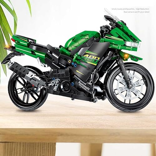 Miniatura 4 de Pasyru Technic Kit de construcción de modelos de motocicleta para Kawasaki Ninja 400 Superbike, 862 piezas MOC Racing juego de construcción de