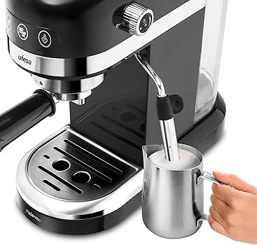 Palermo Cafetera Espresso y Capuccino, 20 Bares, 1350W, Panel Táctil, Vaporizador Orientable, Sistema Thermoblack, Depósito 1.4 l, Apagado automático5