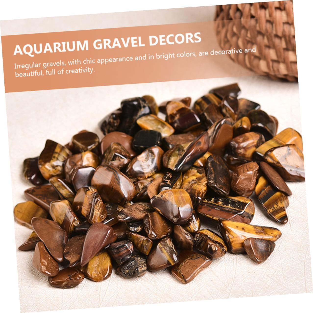 Eye Aquarium Gravel Rocks 7-9mm Natural Decorative Stone 2lb Fish Tank Supplies Terrarium Gravel Décor for Aquatic Animals and Garden