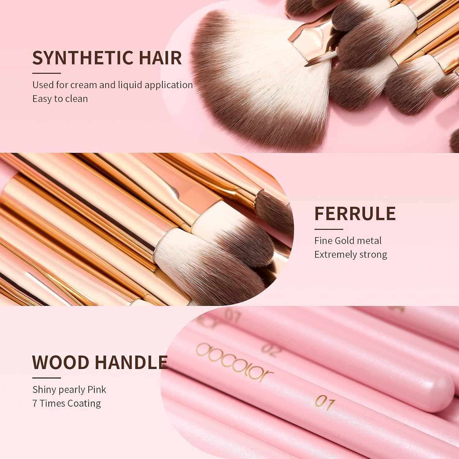 Docolor 15Piece Eye Makeup Brushes Set + 34 Colors Tropical Eeyshadow Palette Pigmented Matte Shimmer Metallic Blendable Soft Cream Powder Makeup Eye Shadow Palettes for Christmas Gift