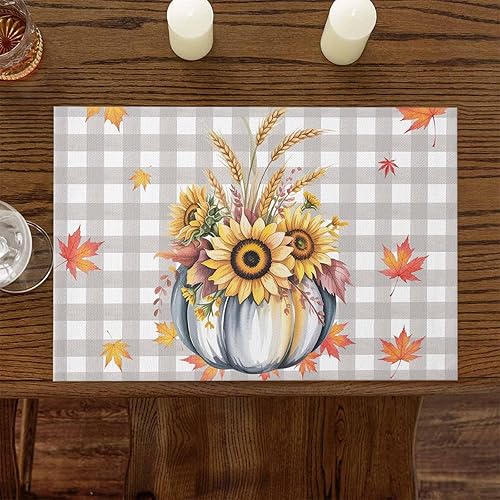 Vista 250 de Juego de 6 manteles individuales rojos para el día de San Valentín, diseño de corazón de San Valentín, resistentes al calor, lavables, manteles