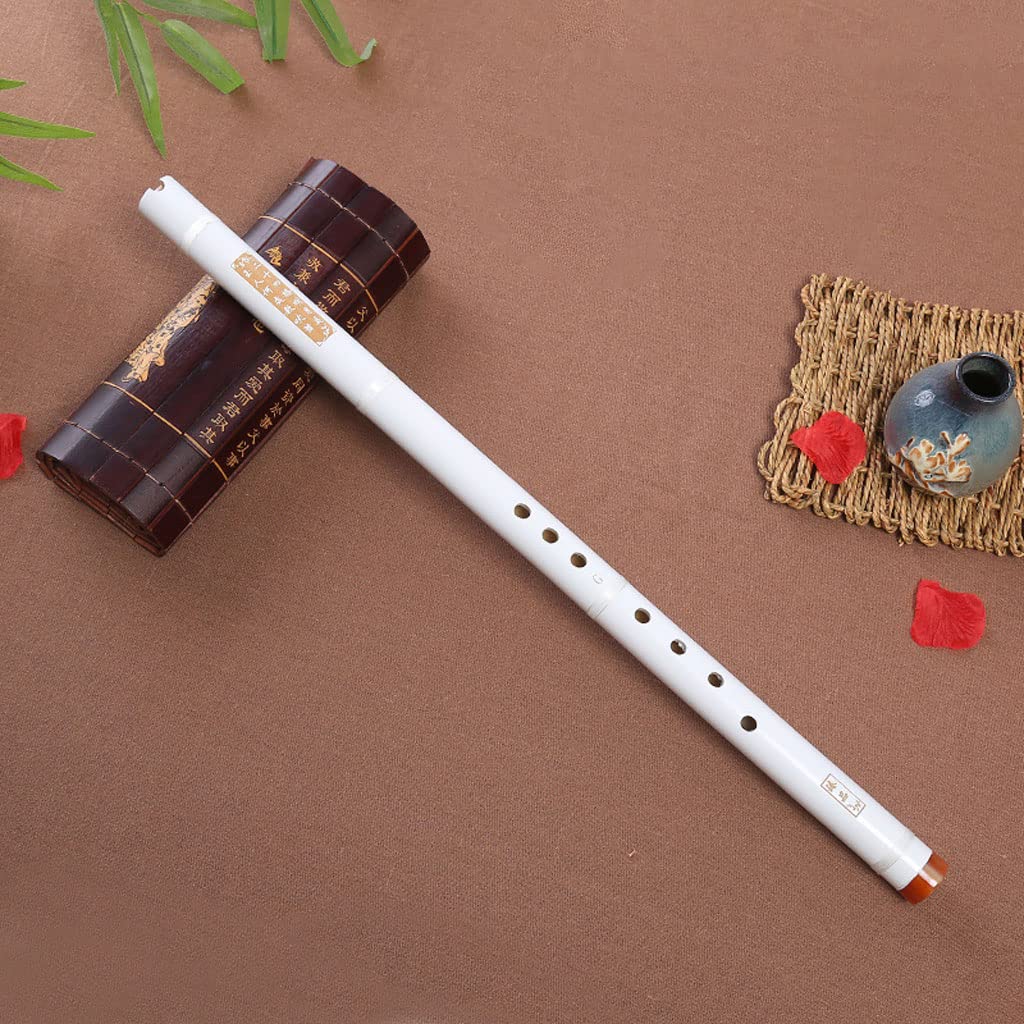 flet bambusowy, Chiński pionowy piccolo shakuhachi klasyczny tradycyjny instrument muzyczny krótki dizi xiao(White)