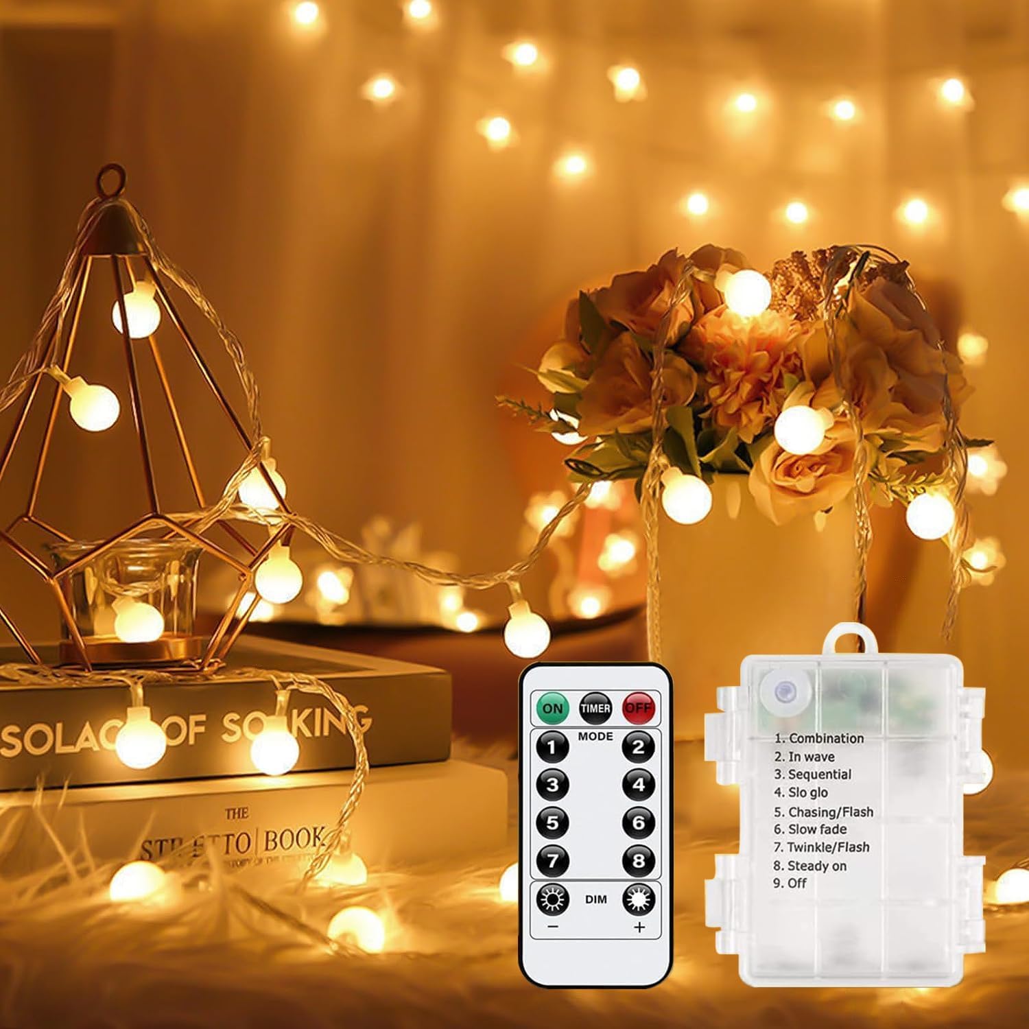 OAICAI Battery Operated String Light LED Fairy Lights 26.2FT 80 LED