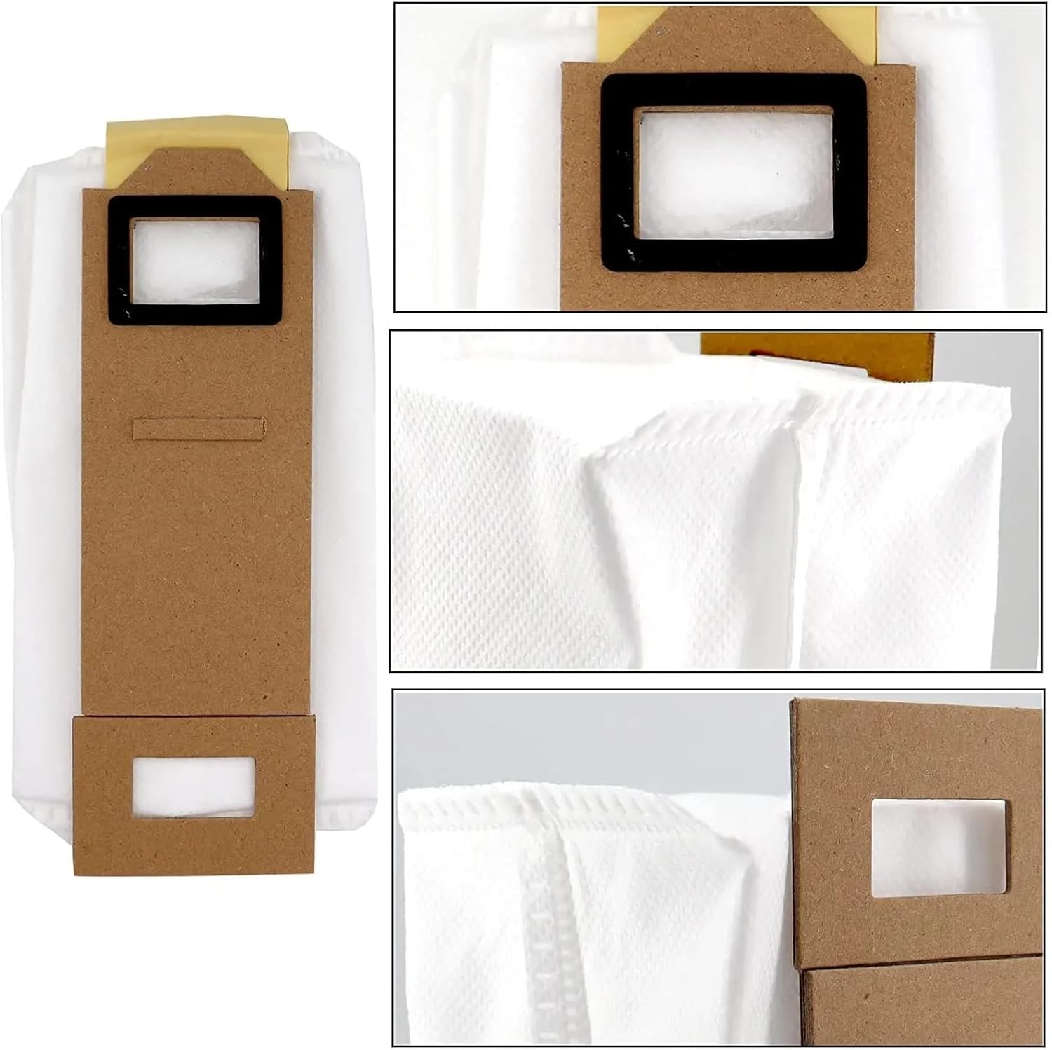 Compatible for Roborock T7S T7S Plus S7 Auto-Empty Dock, 1.8L Dust Bags Replacement Parts for Robot Vacuum Cleaner Accessories