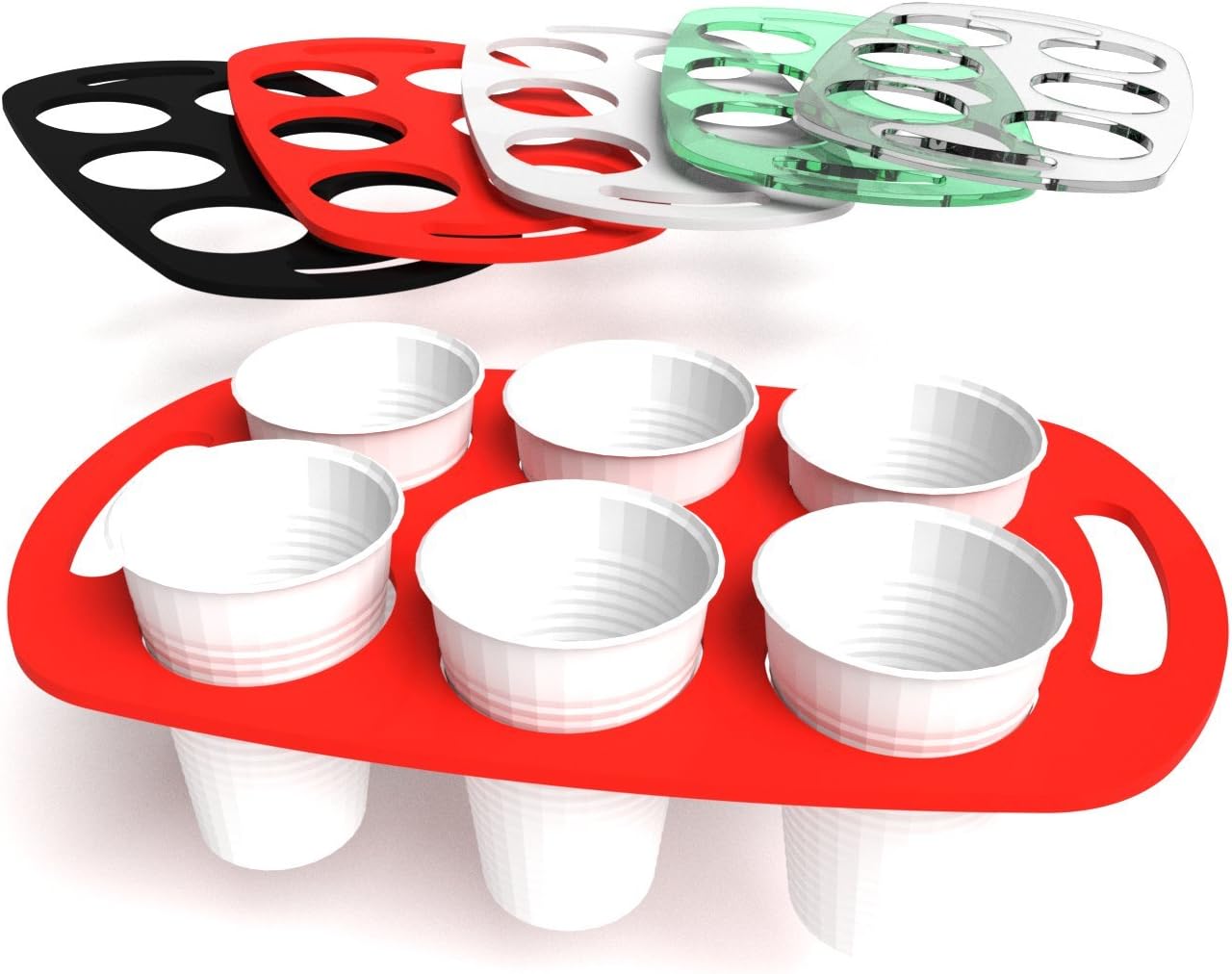 Vending Plastic Cup Carry Tray Caddy - 5 colours (Black, 1)