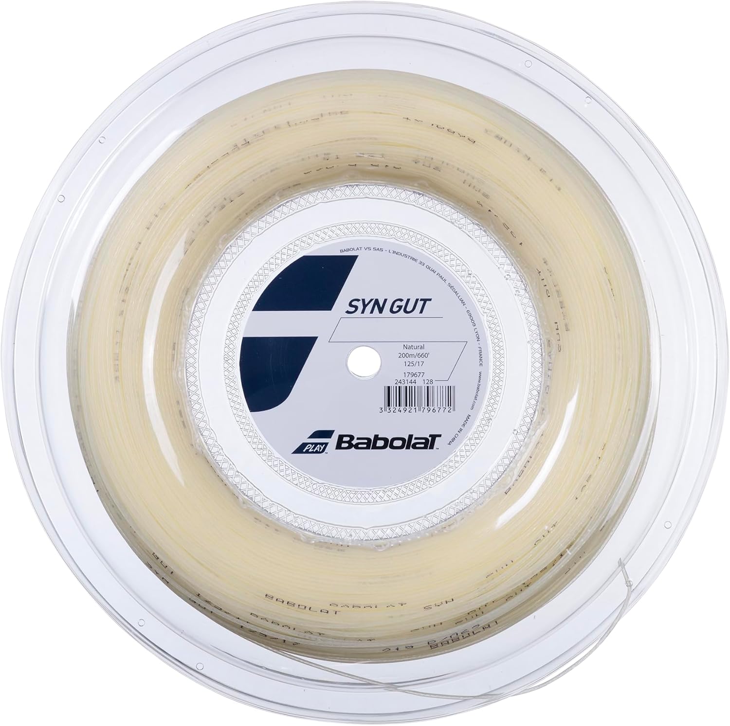 Babolat Syn Gut Tennis String (Reel) (White, 16g)