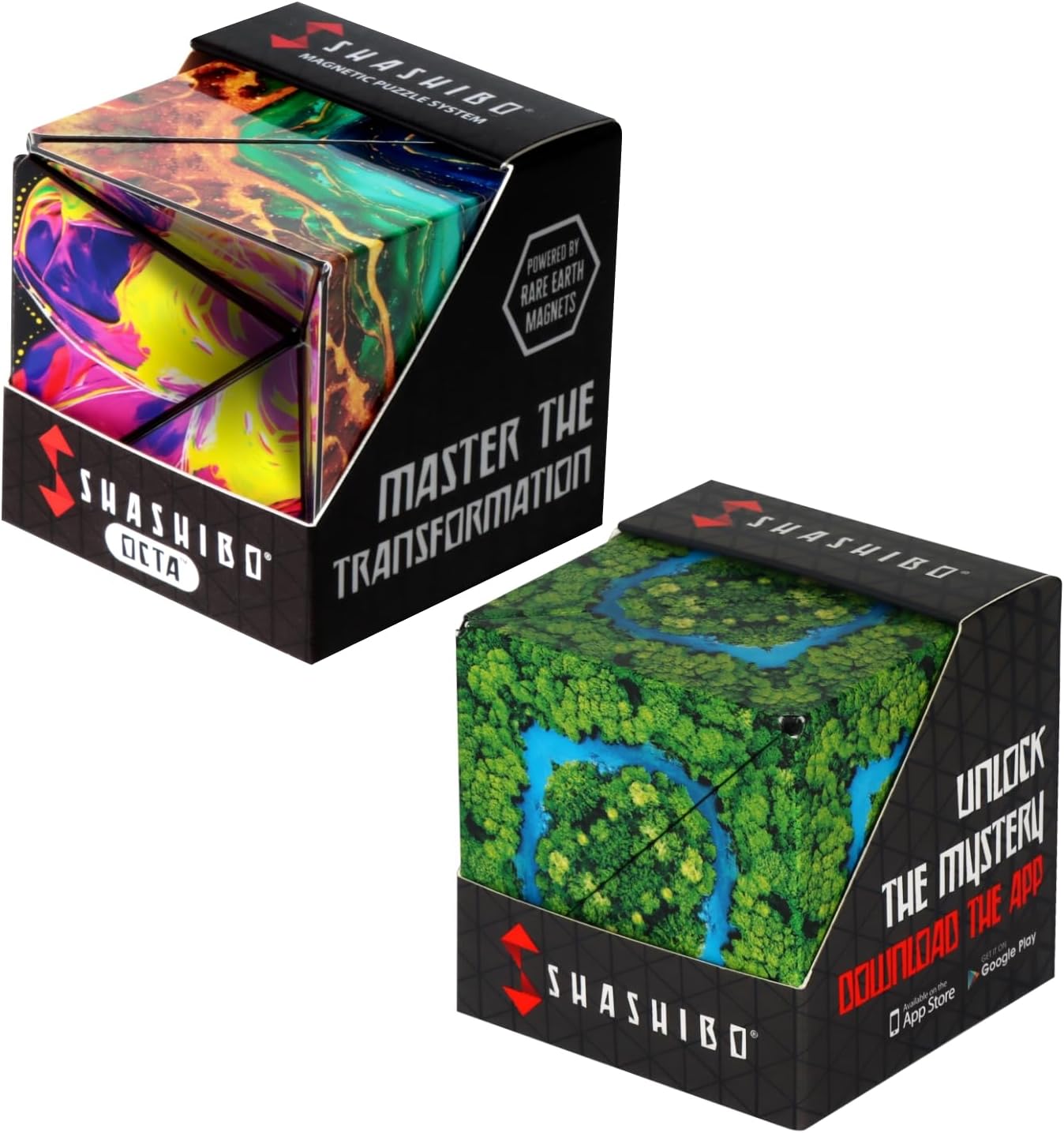 Shashibo Plus Octa Cube - Shape Shifting Box - Bundle of 2